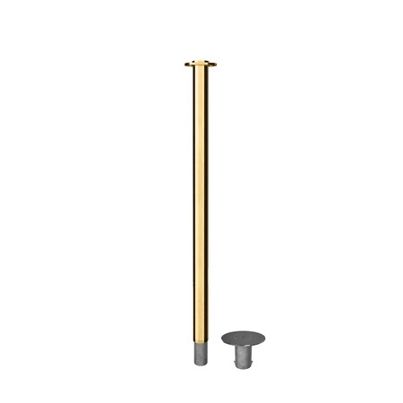 Montour Line Stanchion Post and Rope Removable Base Pol.Brass Post Flat Top SP400R-FL-PB